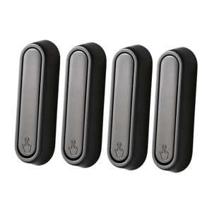 Magideal - 4 Piezas De Metal Plegable Plegable Ganchos De Montaje De Montaje Entradas De Gancho Con Tornillos Resistentes Ensamblaje Sencillo Multifuncional 90 Degree Gris