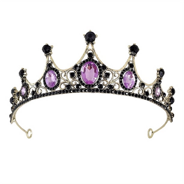 Elegant Vintage Baroque Crystal Tiaras - Perfect for Halloween, Bridal, and Special Occasions