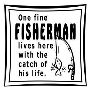 Rienda Libre Graphics - Decomural Fishing One Fine Fisherman Ws-17018