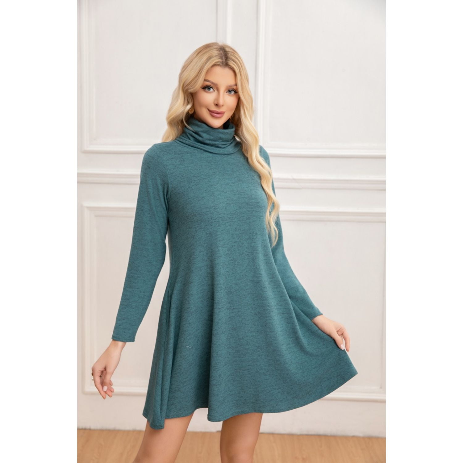 Likeshop - Mini Vestido Corto Mujer Manga Larga Casual Y Eventos 2002