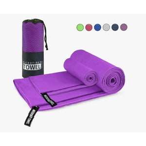 Atlas - Pack X2 Toallas Microfibra Violeta