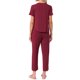 thumbnail image 3 of INSPIRE CHIC Conjuntos de Pijama para Mujer Ropa de Dormir de Verano con Sujetador Incorporado Camisetas de Manga Corta y Pantalones Conjunto de Salón con Bolsillos L Rojo, 3 of 6