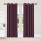 thumbnail image 1 of PiccoCasa 2 piezas de cortinas opacas térmicamente aisladas con ojales para ventanas, visillo oscurecedor, burdeos 42" x 84", 1 of 7