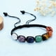 thumbnail image 2 of 7 Chakra Stone Yoga Bracelet: Reiki Healing Crystal Natural Gemstone Braided Rope Bracelets For Women & Girls, 2 of 3
