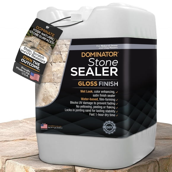 Sellador para piedra DOMINATOR 18,9 L a base de agua, acabado de bajo brillo
