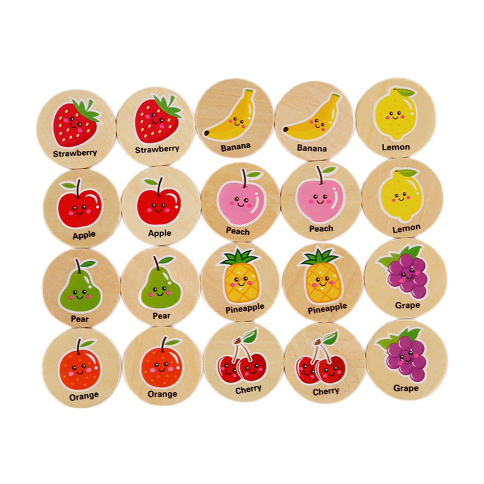 Magideal - Juego Para Actividades, Juguete De Habilidad Cognitiva, Entrenamiento De Pensamiento Lógico Para Niños De 3 Años En Adelante, Juego De Mesa Frutas