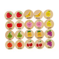 Magideal - Juego Para Actividades, Juguete De Habilidad Cognitiva, Entrenamiento De Pensamiento Lógico Para Niños De 3 Años En Adelante, Juego De Mesa Frutas