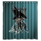thumbnail image 1 of Cortina de ducha de los San Jose Sharks, juego de cortina de baño con ganchos, tamaño 60 x 72 pulgadas, 1 of 3