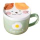 thumbnail image 1 of Tazon Taza Mas Plato De Cerámica Verde Gatito Japones, 1 of 2