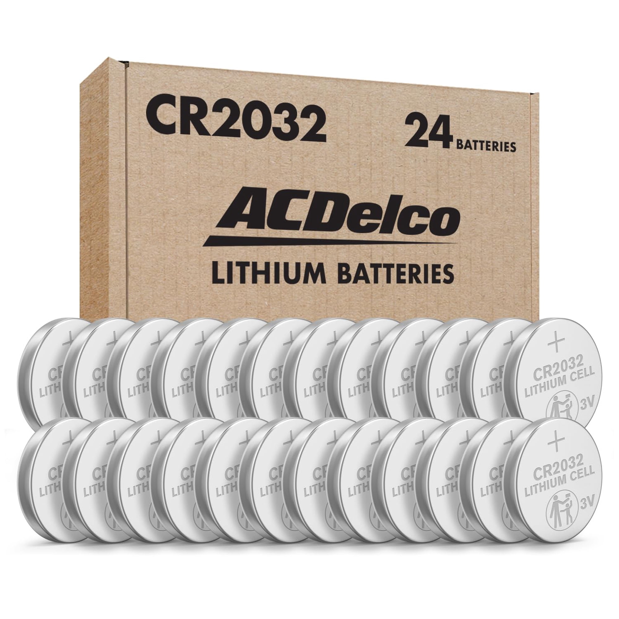 Powermax - Batería Acdelco Cr2032 De Litio Tipo Moneda De 3 V (paquete De 24)