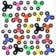 thumbnail image 1 of Fidget Spinners Iconikal, paquete de 24 colores aleatorios, 1 of 7