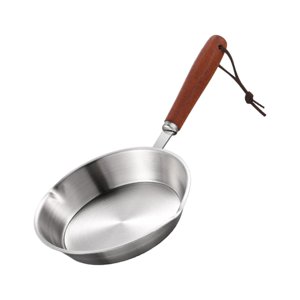 Magideal - Sartén De Acero Inoxidable Para Freír Huevos, Sartén Para Cocinar Huevos, Sándwich, Mango Antiescaldaduras, Sartén Para Tortilla Antiadherente Para Pequeño
