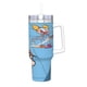 thumbnail image 2 of El Laboratorio de Dexter Vaso aislado de acero inoxidable con asa, diseño temático, regalo para familia, amigos y fans; incluye pajita y encaja en el portavasos estándar, 40 oz, 2 of 6