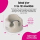 thumbnail image 3 of Asiento de suelo para bebé Bumbo Soft Foam con arnés ajustable, color topo, 3 of 9
