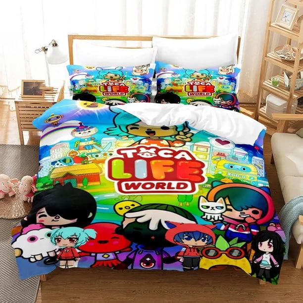 Toca Life Bedding Set Bed Set Aldult Kid Bedroom Duvetcover Sets KawaiiCamas