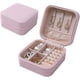 thumbnail image 1 of Estuche organizador de joyas de viaje de piel sintética para mujer, ideal para guardar anillos, pendientes y collares., 1 of 6
