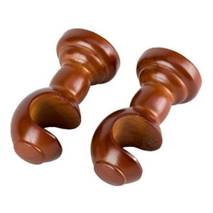 Metalhsa - Pack 2 Unidades Soporte Simple De Madera Chocolate 28 Mm