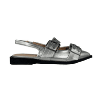 Zapatos Tipo Puntilla Md Plateado Mujer 5K02-16 - Talla 37