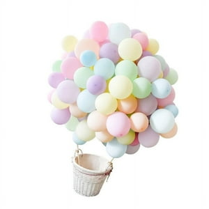Babyluna - 100 Globos Macaron Para Fiestas O Cumpleaños, Con Un Inflador Manual