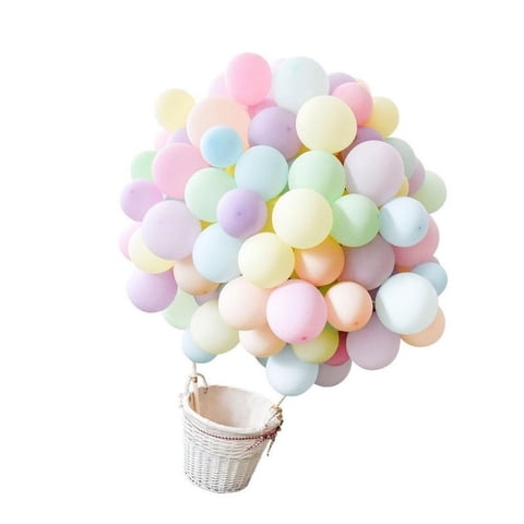 Babyluna - 100 Globos Macaron Para Fiestas O Cumpleaños, Con Un Inflador Manual