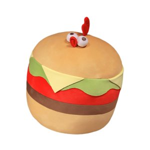 Magideal - Lindos Productos De Juguete De Comida Cojín Para Abrazar Multifunción Multicolor Hamburguesa Pollito Muñeco De Peluche Para Viajes Al Aire Libre Niños