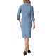 thumbnail image 3 of INSPIRE CHIC Conjunto de Traje de 2 Piezas para Mujer Regreso a Clases Conjunto de Atuendo para Maestra Blazer sin Cuello de Manga 3/4 Falda Lápiz de Cintura Alta Atuendos de Trabajo Gris Azul XL, 3 of 6