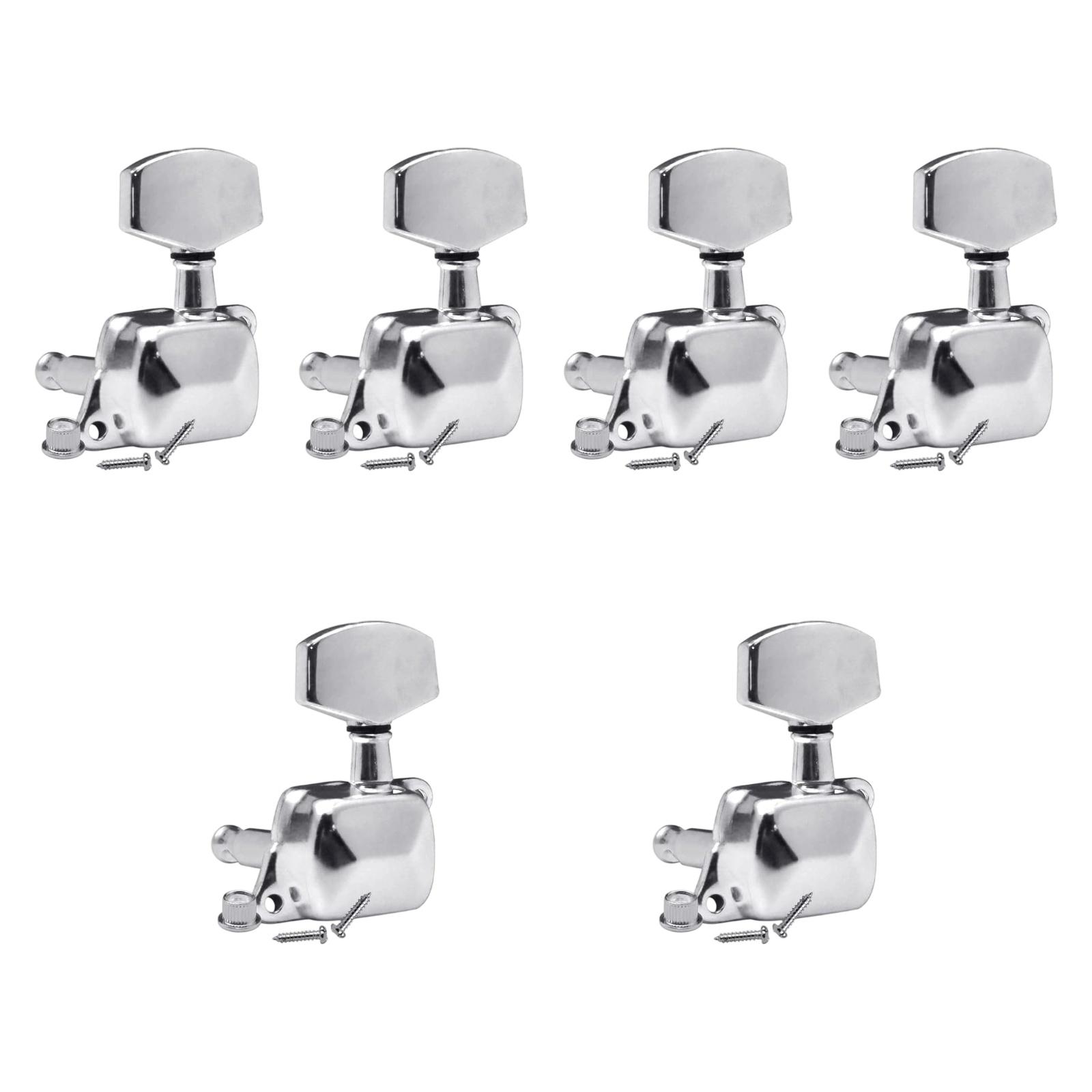 Bothyi - 6 Afinadores De Guitarra Para Guitarras Electroacústicas, 3+3 Clavijas De Metal Y Perillas