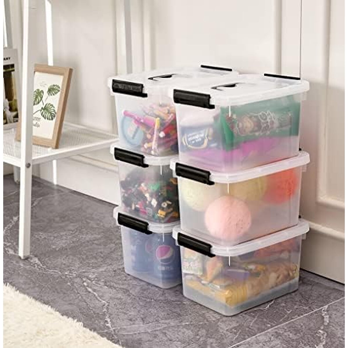 Caja Organizadora Jujiajia 6l Plastico Transparente Pack 6