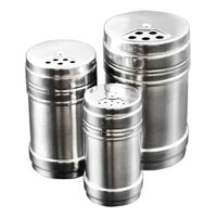 Genérico - 3 Saleros Acero Inoxidable Quesos Pimienta Sal De Mar Asados