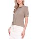 thumbnail image 4 of INSPIRE CHIC Blusa de Cuadros para Mujer de Regreso a Clases con Cuello Peter Pan y Mangas Cortas Abullonadas con Botones Marrón Oscuro XL, 4 of 6