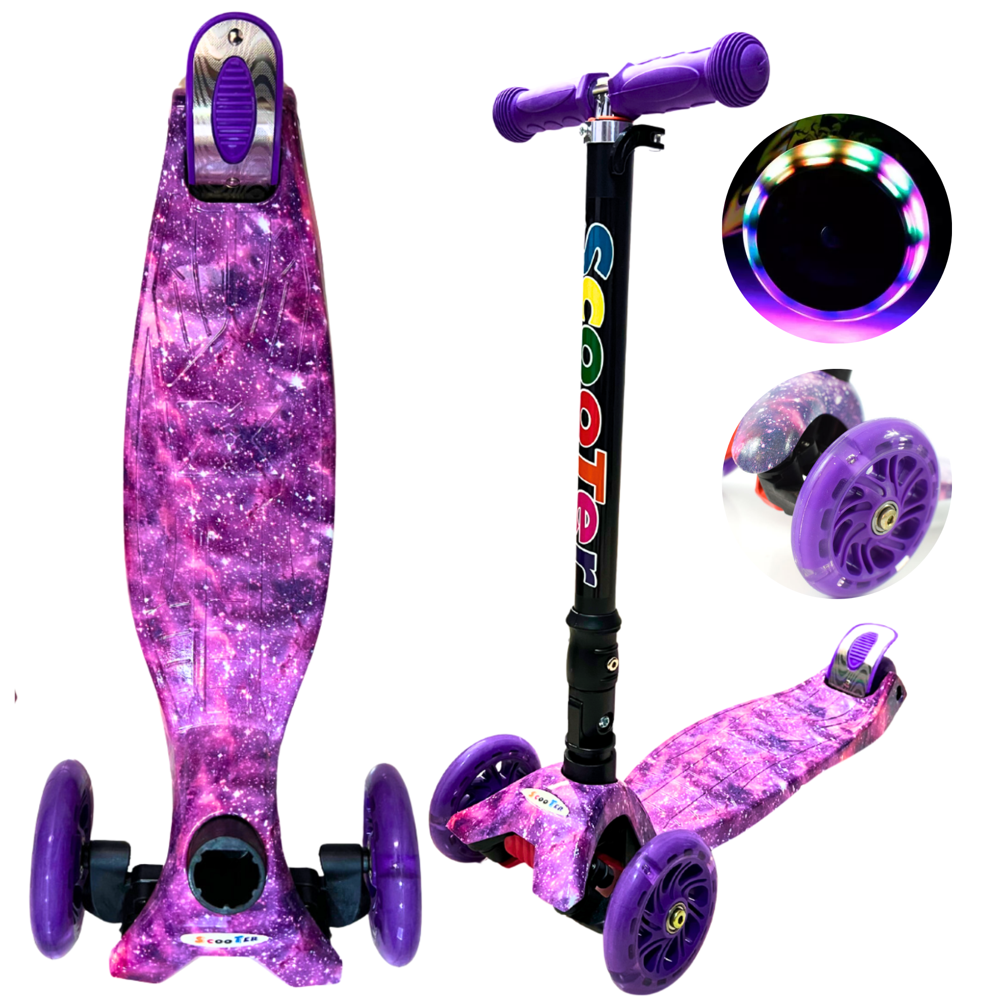 Linea Sport - Scooter Monopatín Con Luces Altura Regulable