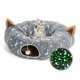 thumbnail image 1 of Cama tipo túnel para gatos LUCKITTY para debajo del árbol de Navidad con pelota de peluche, 1 of 8