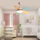 thumbnail image 2 of Ventilador de techo IBalody rosa de 91 cm, 6 velocidades y luz LED, 2 of 8