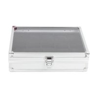 Ioensy - Caja De Reloj Con 12 Ranuras, Caja De Almacenamiento De Reloj Portátil Para Tienda, Gabinete, Oficina