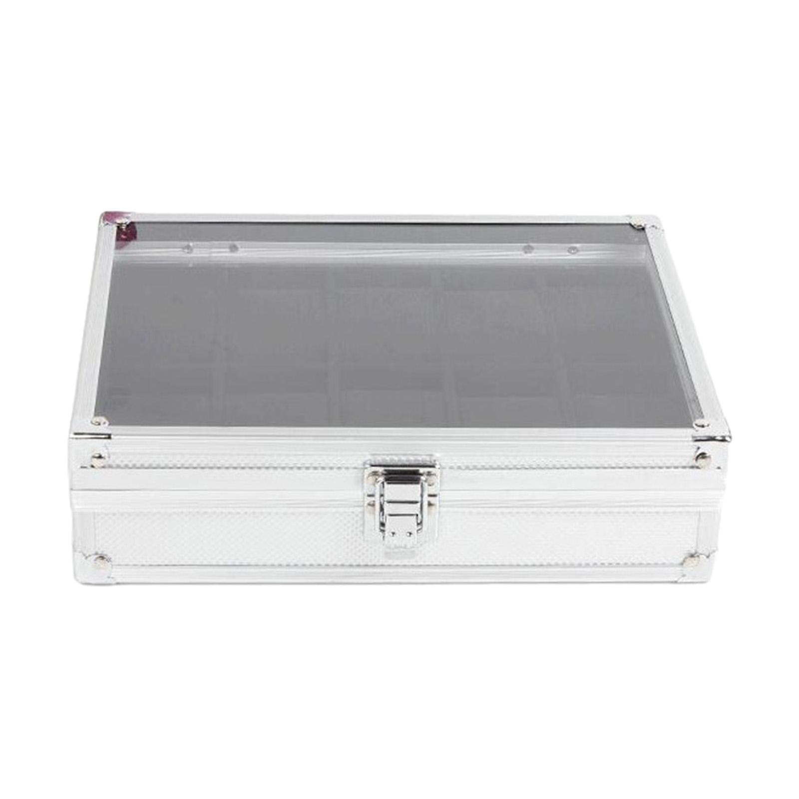 Ioensy - Caja De Reloj Con 12 Ranuras, Caja De Almacenamiento De Reloj Portátil Para Tienda, Gabinete, Oficina