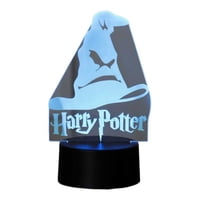 Lelumania - Lampara Ilusion 3D Sombrero Harry Potter De 7 Colores, Base Touch