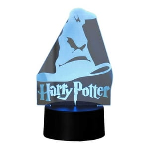 Lelumania - Lampara Ilusion 3D Sombrero Harry Potter De 7 Colores, Base Touch