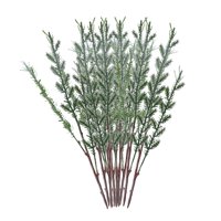 Magideal - 10 Piezas 12"" Agujas De Pino Artificial Plantas Falsas Árbol Bricolaje Hoja Adorno Artesanía Artesanía Para Festival Decoración Al