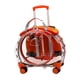 thumbnail image 2 of Pet Carrier Outing Backpack Trolley Case Para Travel Puppy Cat Bag Bubble Box Orange, 2 of 5