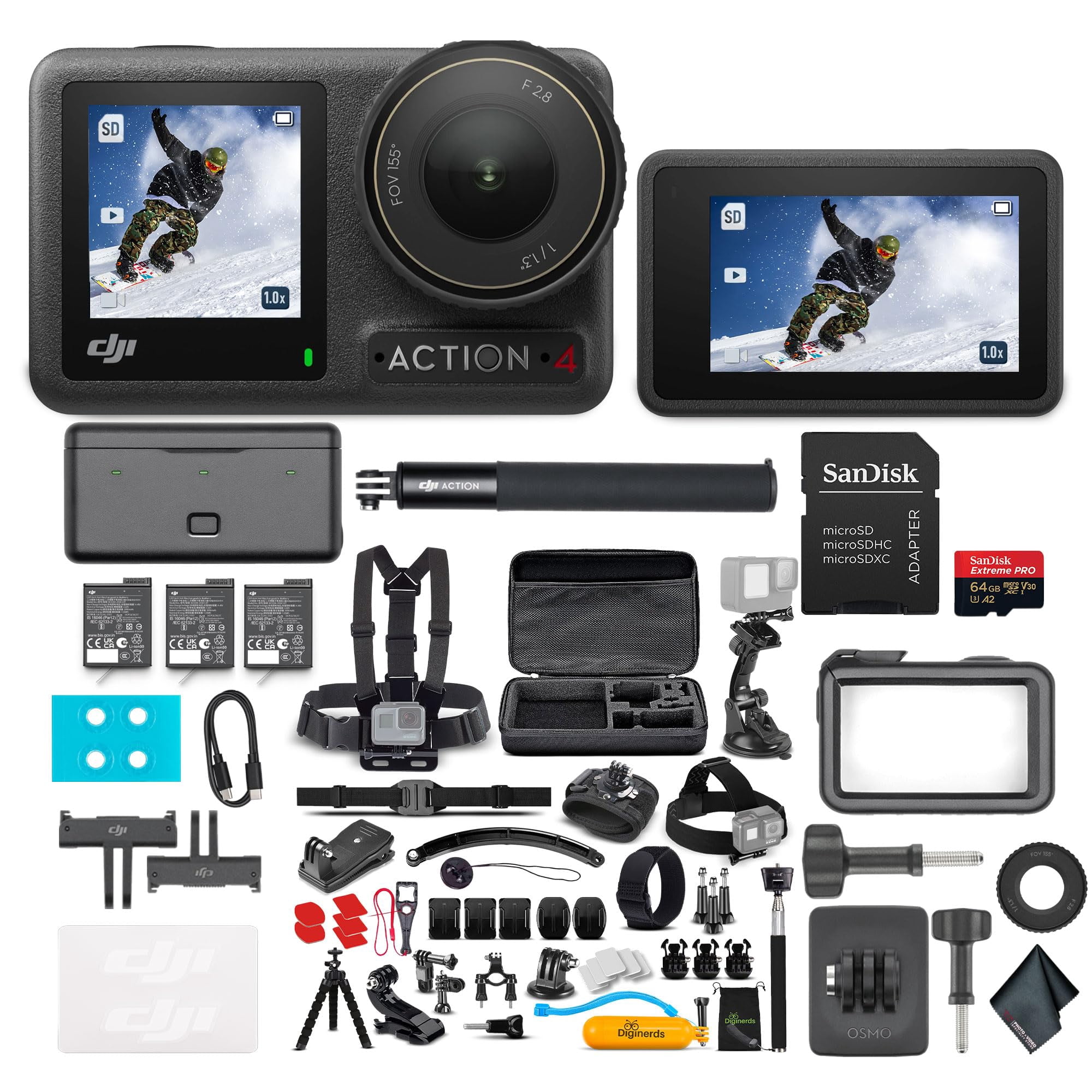 Cámara De Acción Dji Osmo Action 4 Adventure Combo 4k Uhd