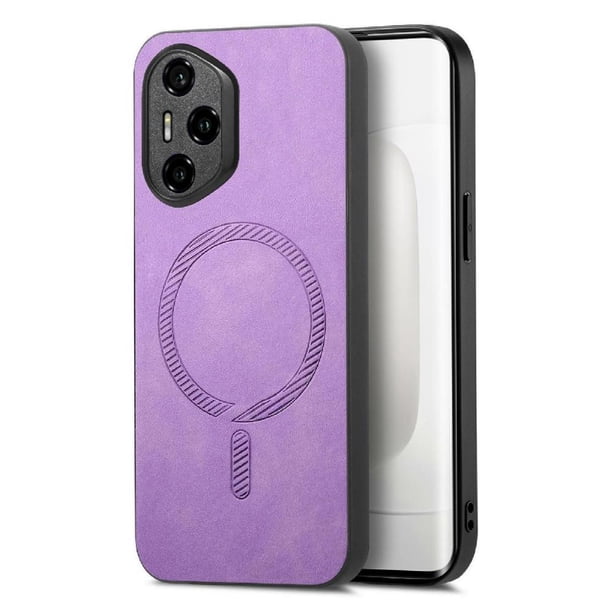 Magnetic Slim Case for Honor 300 Pro with Camera Guard & Anti-Scratch Back Purple