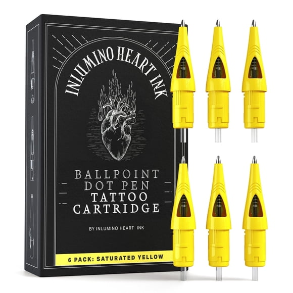 Cartuchos de tinta amarilla saturada para bolígrafo Inlumino Heart Ink