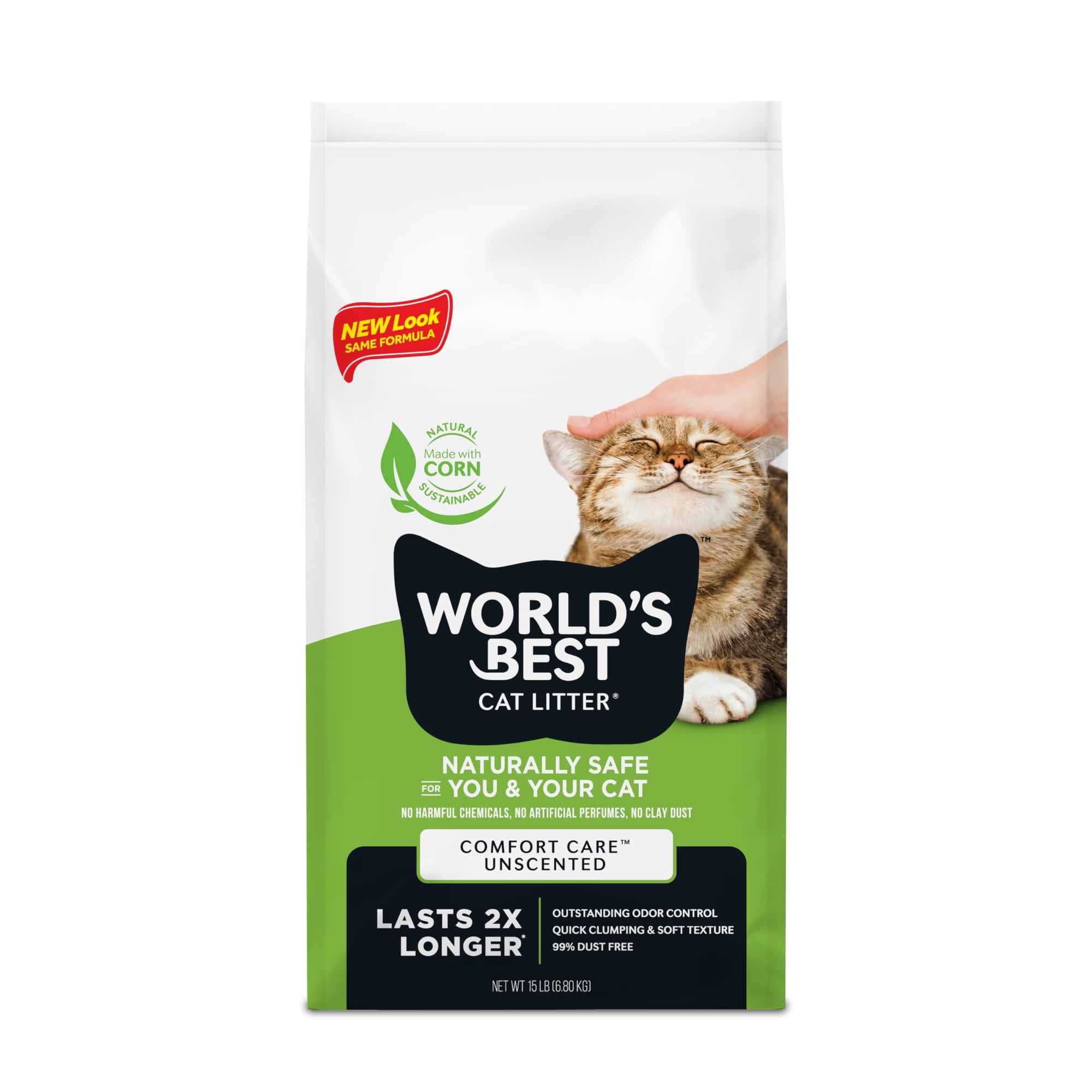 World's Best Cat Litter - Cat Litter World's Best Comfort Care, Sin Perfume, 6,8 Kg