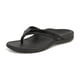thumbnail image 1 of Sandalias Vionic Tide II Orthaheel de piel para mujer, color negro, talla 9, 1 of 9