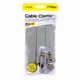 thumbnail image 1 of Almejas organizadoras de cables Wrap-It, 5 cm, nailon gris, paquete de 6, 1 of 1