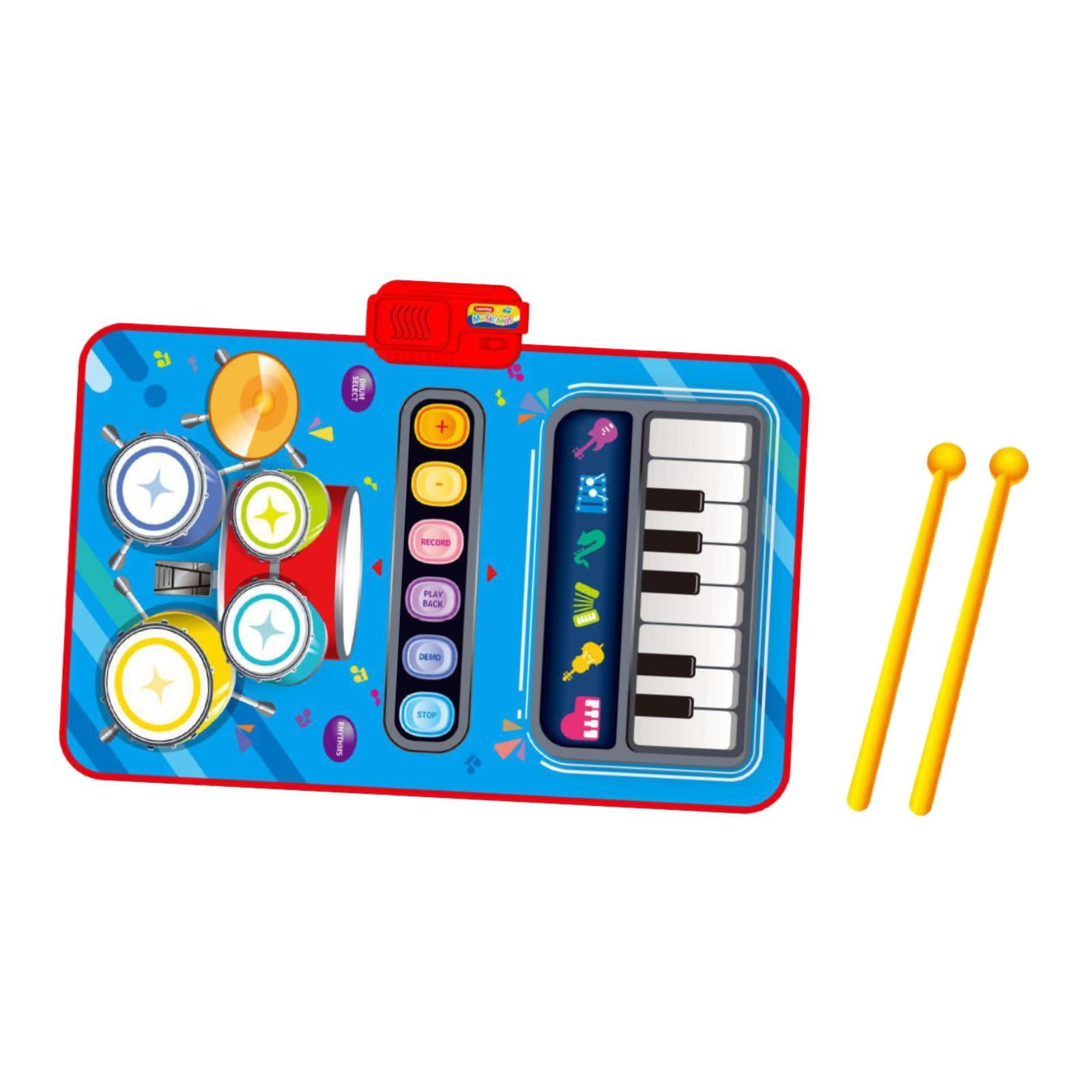 Bothyi - Mat De Piano De Bebé Toy De Aprendizaje Temprano Musical Toy Para Edades 1 2 Niñas De 3 Años Niñas Azules