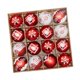 thumbnail image 4 of 16x Bolas De Navidad Adornos Para Aniversario Guirnalda Decoraciones A?o Nuevo Rojo Blanco, 4 of 5
