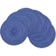 thumbnail image 1 of XmhyTop Juego de 6 Manteletes Redondos Individuales de Algodón Premium, Antideslizantes con Textura Gruesa, Resistentes al Calor, Estilo D, 38cm, Color Azul A, 1 of 5
