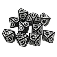 Bothyi - 10X Juego De Dados Poliédricos Juego De Juguetes De Barra Dados Para Juegos De Cartas Juegos De Rol Blanco