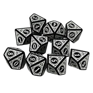 Bothyi - 10X Juego De Dados Poliédricos Juego De Juguetes De Barra Dados Para Juegos De Cartas Juegos De Rol Blanco